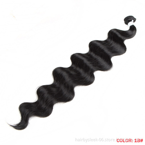 REBECCA 18~36 inches 100g Body Wave Ombre Brown 613 Blonde Synthetic Hair Extensions Ponytail Hair Bundles Synthetic Hair Weave